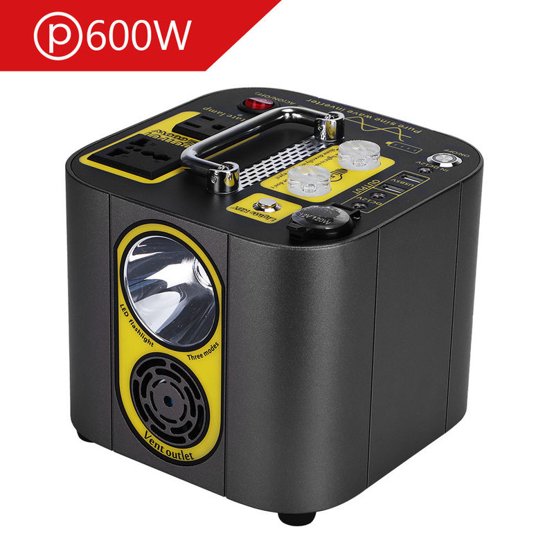 18650 باتری ایستگاه برق قابل حمل 467wh 126ah تامین 600W اوج 1000W با USB نوع C