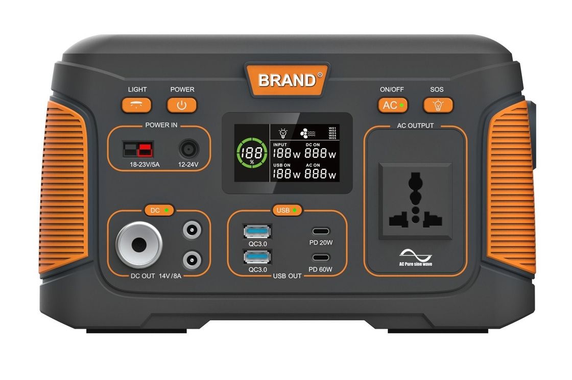 USB 500W 14.8V 30ah مرکز برق قابل حمل خورشیدی قابل شارژ برای خانه کمپینگ در فضای باز