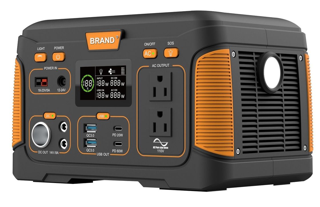 USB 500W 14.8V 30ah مرکز برق قابل حمل خورشیدی قابل شارژ برای خانه کمپینگ در فضای باز