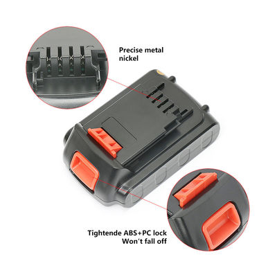 باتری قابل شارژ مجدد Black & Decker باتری ابزار برق 20V 3000mAh سلول لی یون